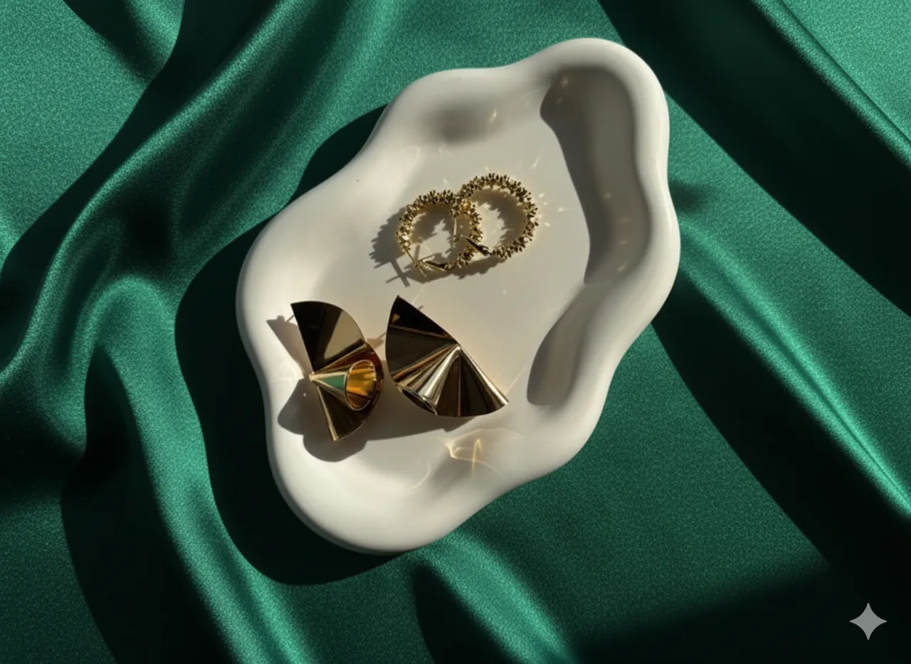 Handmade Wavy Jewelry Display Tray küçük görsel 2